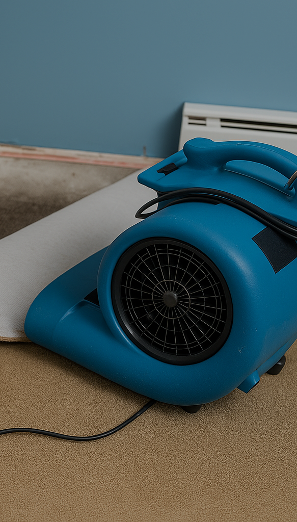 carpet drying - mobile - 25% dark